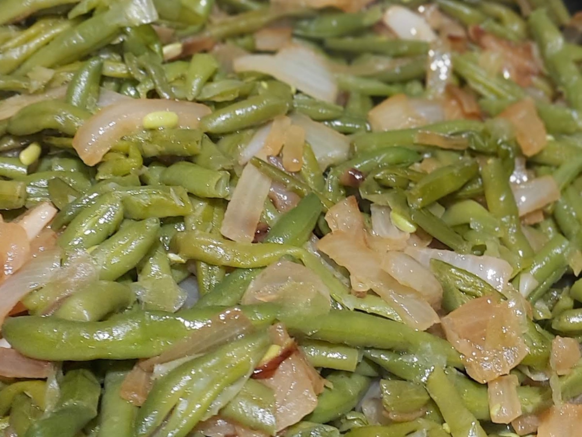 Photo de Recette Haricots verts oignons