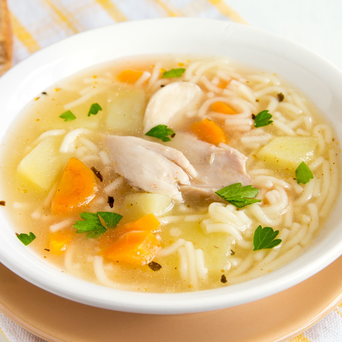 Photo de Recette Soupe pâtes bouillon de poulet