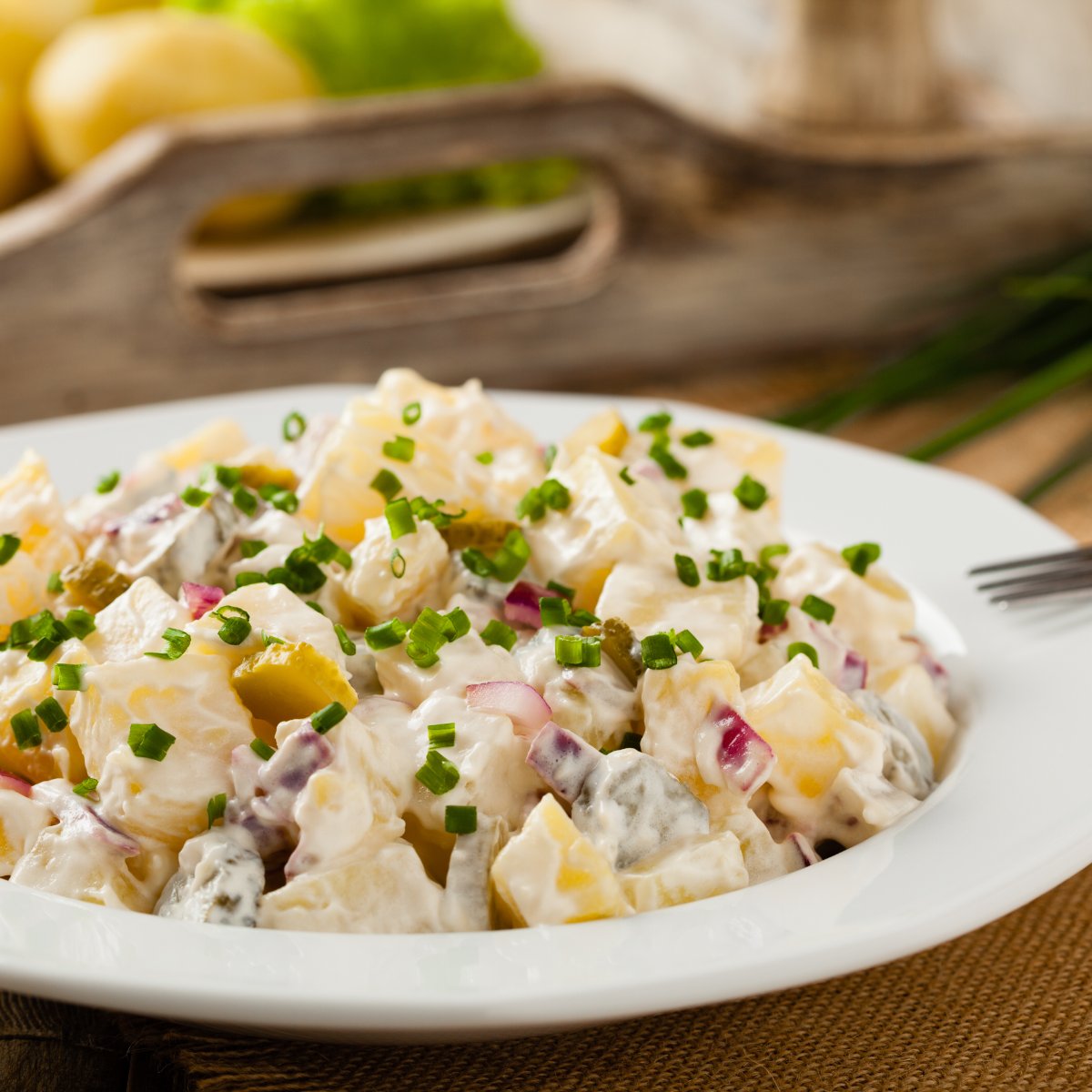 Photo de Recette Salade pomme de terres cornichons oignons