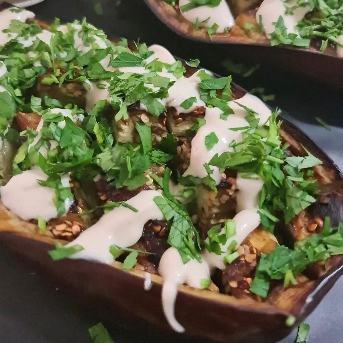 Photo de Recette Aubergines tahini