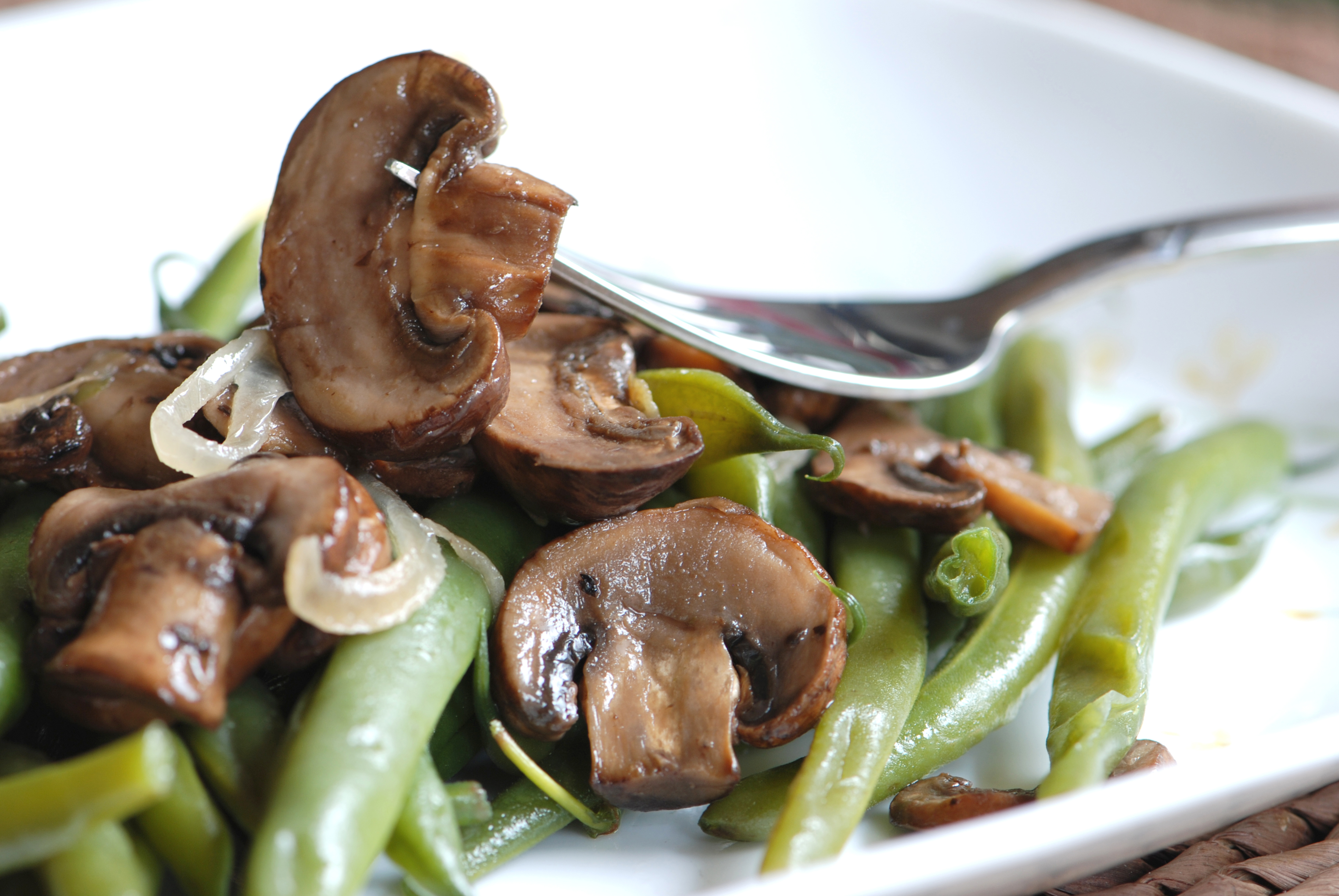 Photo de Haricots verts sautés aux champignons