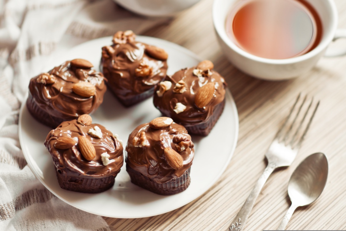 Photo de Cupcakes au Chocolat et Noix/amandes