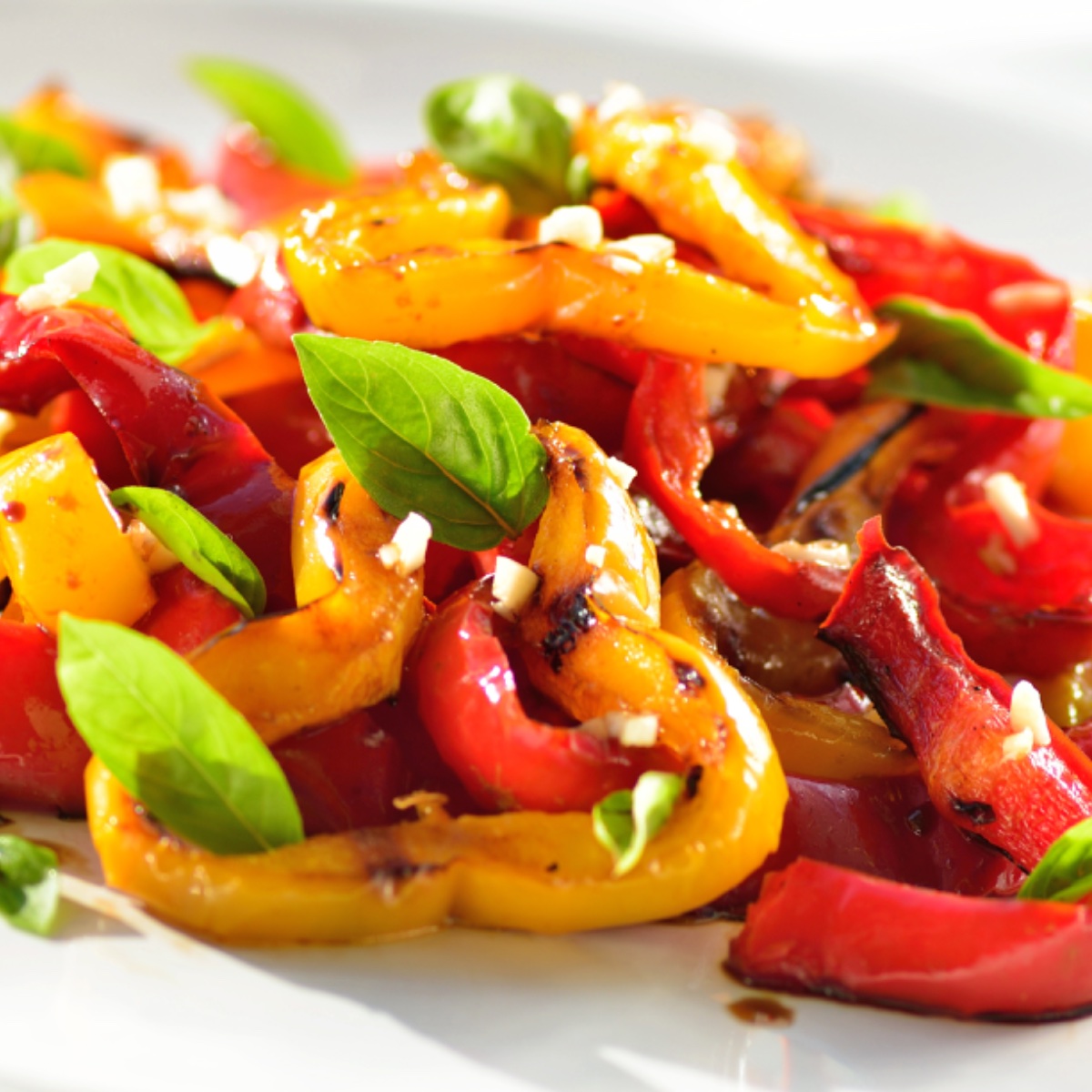 Photo de Poivrons Grillés à l'Huile d'Olive et Basilic