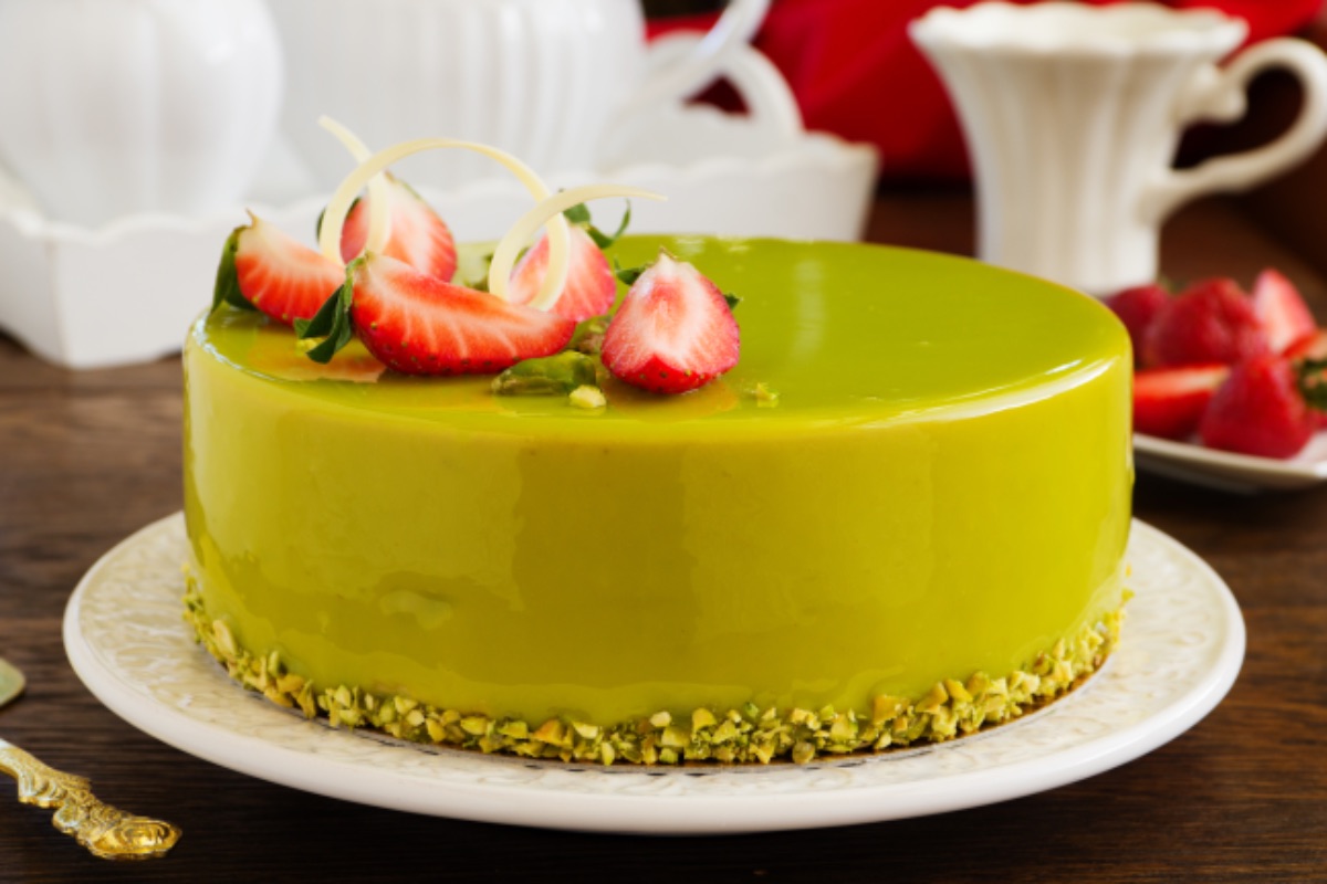 Photo de Entremets Pistache et Fraise