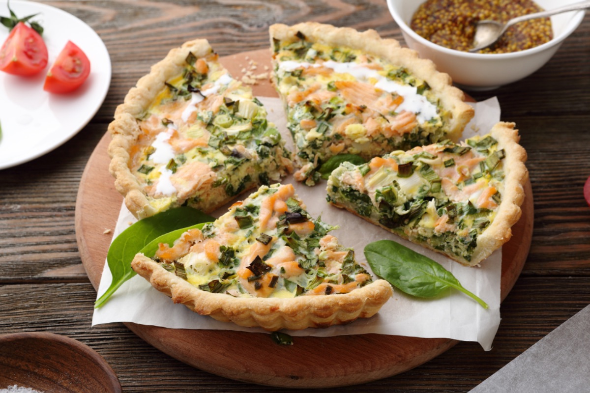 Photo de Quiche aux épinards et saumon