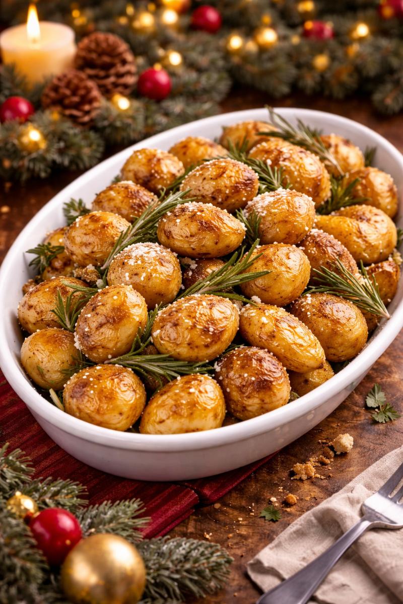 Photo de Pommes de Terre Rôties au Romarin pour Noël