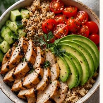 Photo de Recette Bowl Poulet Avocat