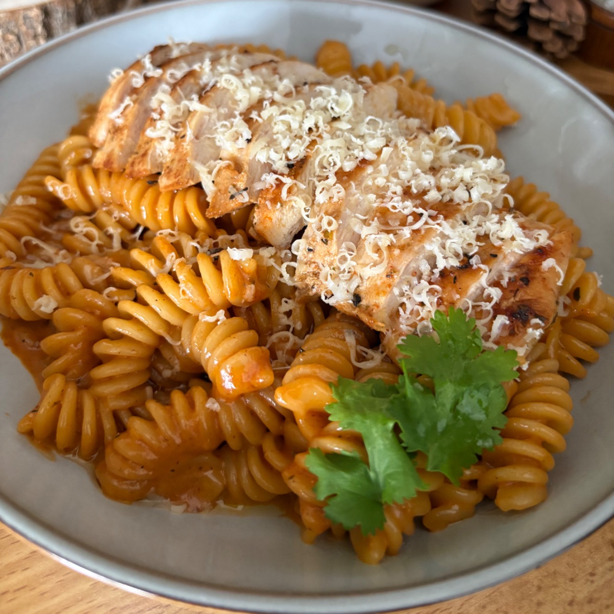Photo de Recette Pâtes crémeuses au poulet 🍁
