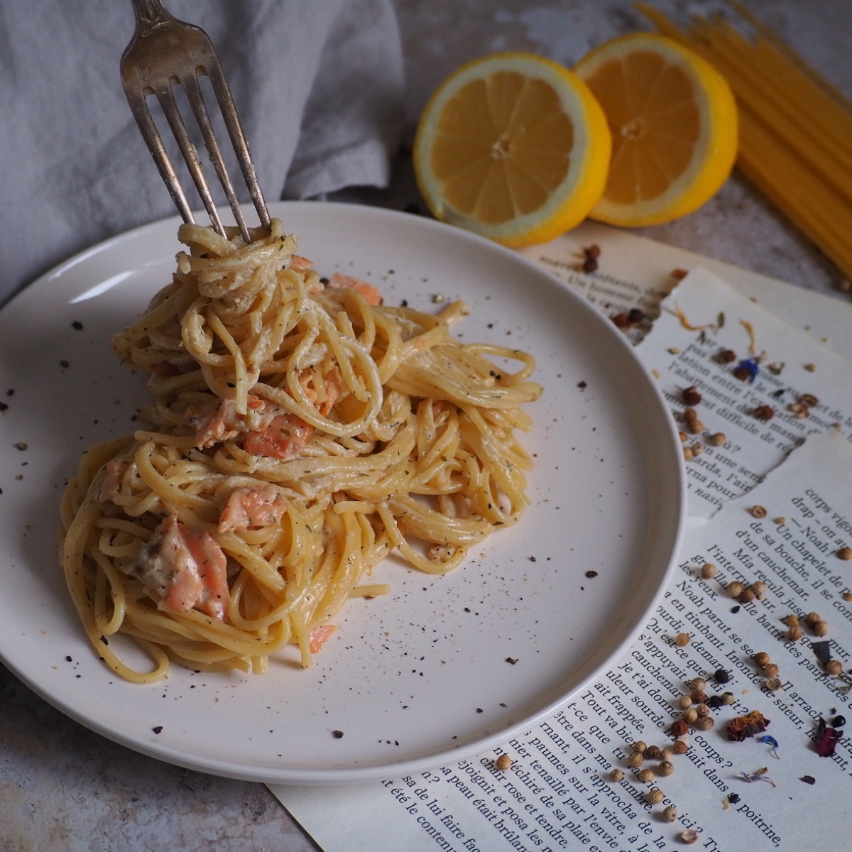 Photo de Recette Pâtes au Saumon et Crème Fraîche