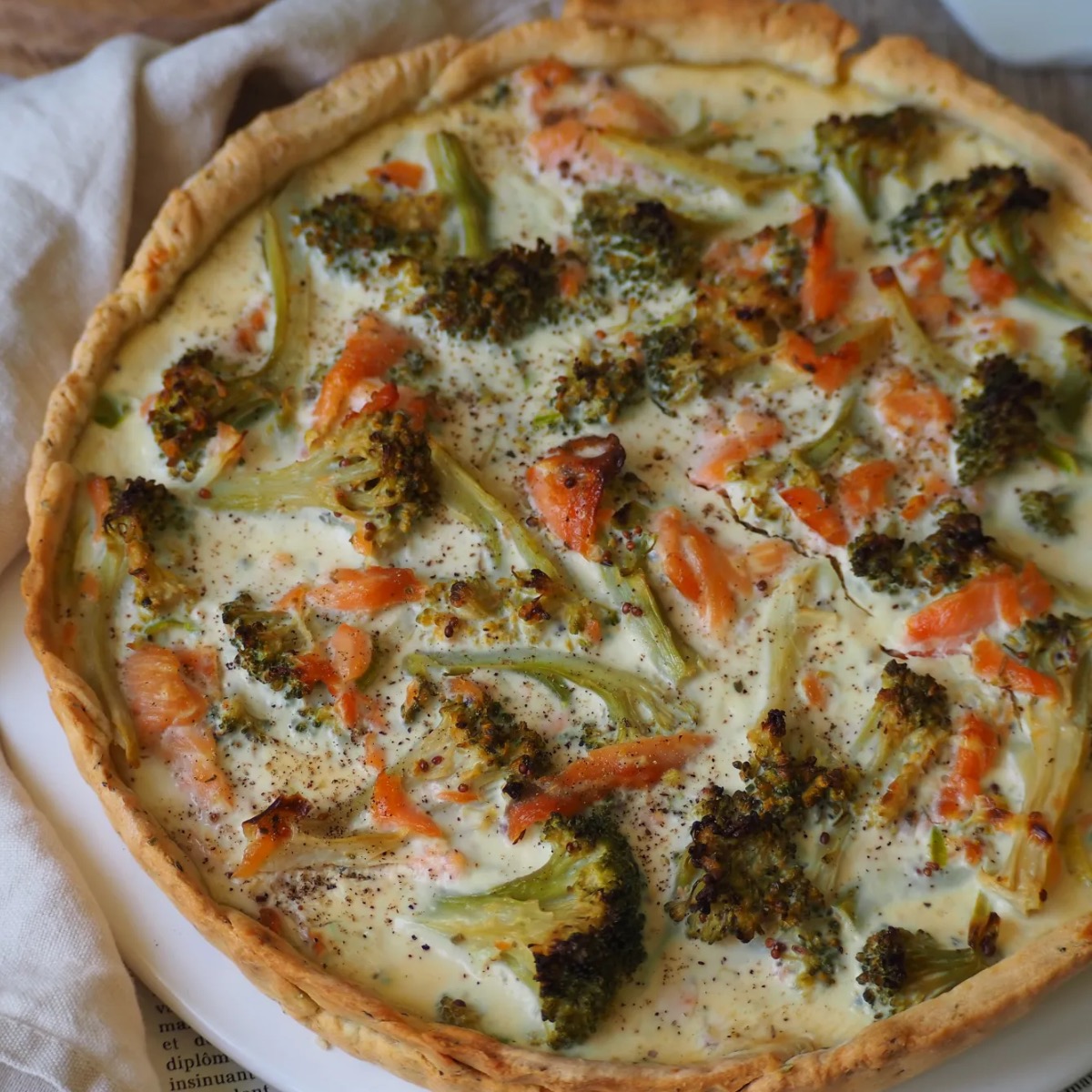 Photo de Recette Tarte Brocolis et Saumon
